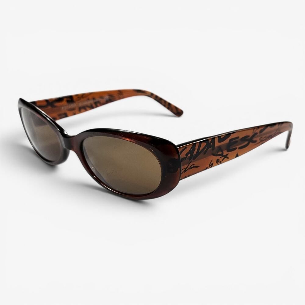 Y2k Escada Designer Sunglasses Brown Small Frame - Picture 1 of 7